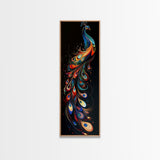 Whimsical Peacock Wall Art Canvas Print with Bold Modern Design and Boho Decor, Perfect Accent for Bedroom or Living Room Art