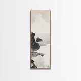 Tranquil Coastal Rocks Canvas Print Nautical Wall Art Minimalist Art Seascape Art Bedroom or Living Room Rustic Coastal Decor Piece