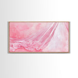 Wedding Veil Pink Abstract Art Canvas Print, Light Pink Wabi Sabi Art Wall Decor, Romantic Bedroom Art Unique Gift Idea