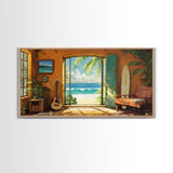 Ocean Retreat Canvas Print Coastal Decor Rustic Nautical Wall Art Above Sofa Art Tropical Beach Room Art Farmhouse Art Gift Idea