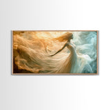 Flowing Fabric Spirit Framed Canvas Print, Zen Wall Art, Yoga Art, Goddess Art Print, Moody Art, Boho Wall Art, Pink Wall Art, Vertical Wall Art