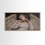 Sleeping Angel Peace Canvas Print Featuring Angel Art Prints and Wabi Sabi Art Perfect Bedroom Wall Art Above Bed Wall Decor