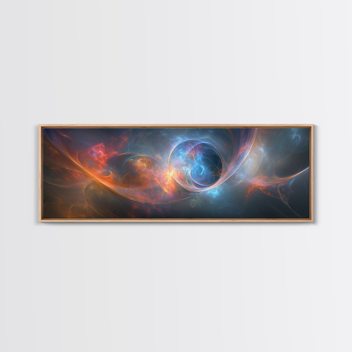 Vibrant Abstract Space Framed Canvas Print Painting Prints Modern Minimalist Wall Art Living Room Horizontal Decor