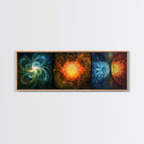 Radiant Mandala Canvas Print Sacred Geometry Art Wildflower Painting Bold Statement Wall Art Bedroom Modern Living Room Decor