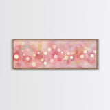 Framed Canvas Print of Light Pink Abstract Art with Geometric Circles Perfect as Dorm Wall Art or Minimalist Bedroom Wall Decor