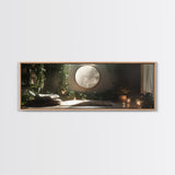 Zen Canvas Print Minimalist Indoor Jungle Art Peaceful Boho Decor Relaxing Yoga Art Bedroom Wall Art Nature Inspired