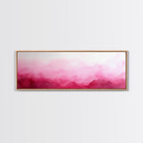 Soft Gradient Canvas Print Horizontal Light Pink Wall Art Minimalist Boho Bedroom Rustic Farmhouse Decor Above Bed Pastel Design