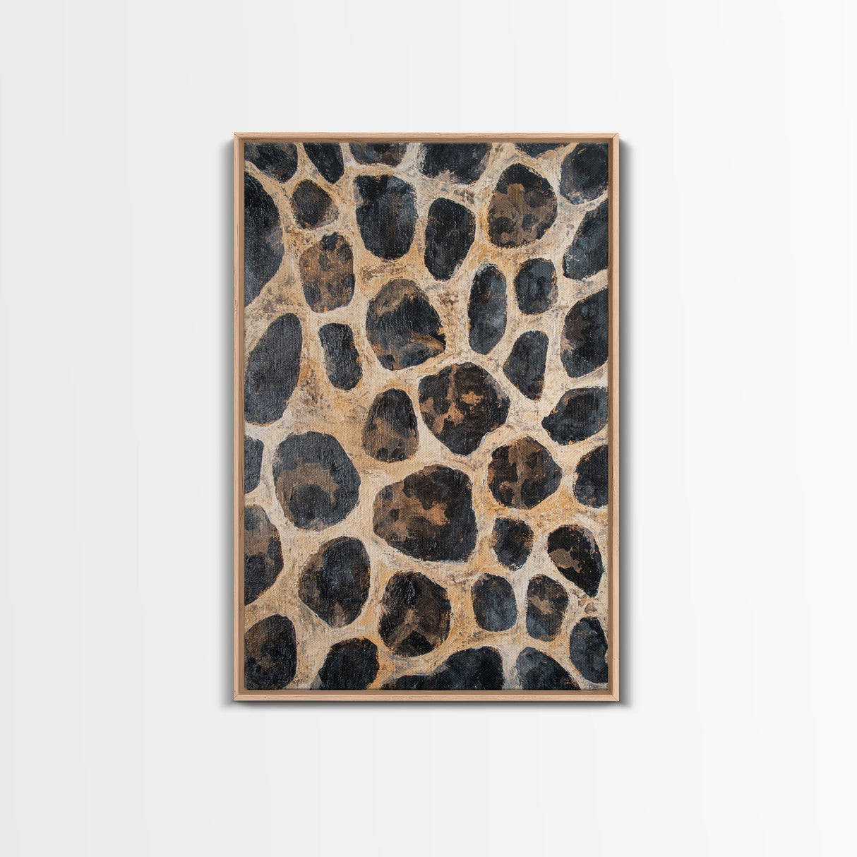 Rustic Stone Texture Canvas Print, Earthy Wall Art, Farmhouse Decor, Bedroom Art, Vertical Rustic Art, Skinny Wall Art