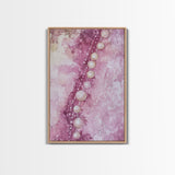 Pearlescent Beads Abstract Canvas Print Light Pink Wall Art Vertical Artwork Minimalist Decor Original Painting Bedroom Art