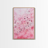 Pink Musical Notes Canvas Print, Whimsical Art, Music Lover Gift, Pink Wall Art for Dorm, Light Pink Wall Art, Artistic Decor, Living Room Art