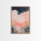 Moody dark romance painting with gold accents framed canvas print autumn-inspired wall decor rustic wabi sabi art farmhouse gift