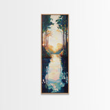 Forest Glow, Joshua tree art, wildflower painting, botanical prints, landscape painting, Framed Canvas Print, vertical wall art
