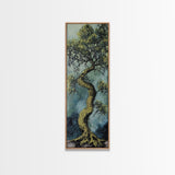 Oak Tree Art, Canvas Print, moody art, botanical prints, farmhouse art, vertical wall art, rustic art, extra wide art, above bed wall art