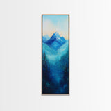 Rustic Art, Canvas Print, smoky mountain art, pine tree art, blue and green wall art, extra wide art,  above bed wall art