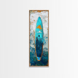 Ocean Paddle, nautical painting, coastal decor, framed canvas print, seascape painting, above bed wall art, rustic art, surf wall art