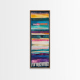 Textile Abstract, Colorful Patterns, Woven Design, Framed Canvas Print, Moroccan wall art, geometric wall art, boho art, vibrant art