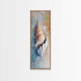 Spiral Shell Painting, Coastal Decor, Nautical Wall Art, Beach House Art, Textured Painting, Framed Canvas Print, Ocean Art