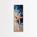 Starfish on Beach, coastal decor, nautical painting, beach house wall art, coastal cowgirl wall art, framed canvas print