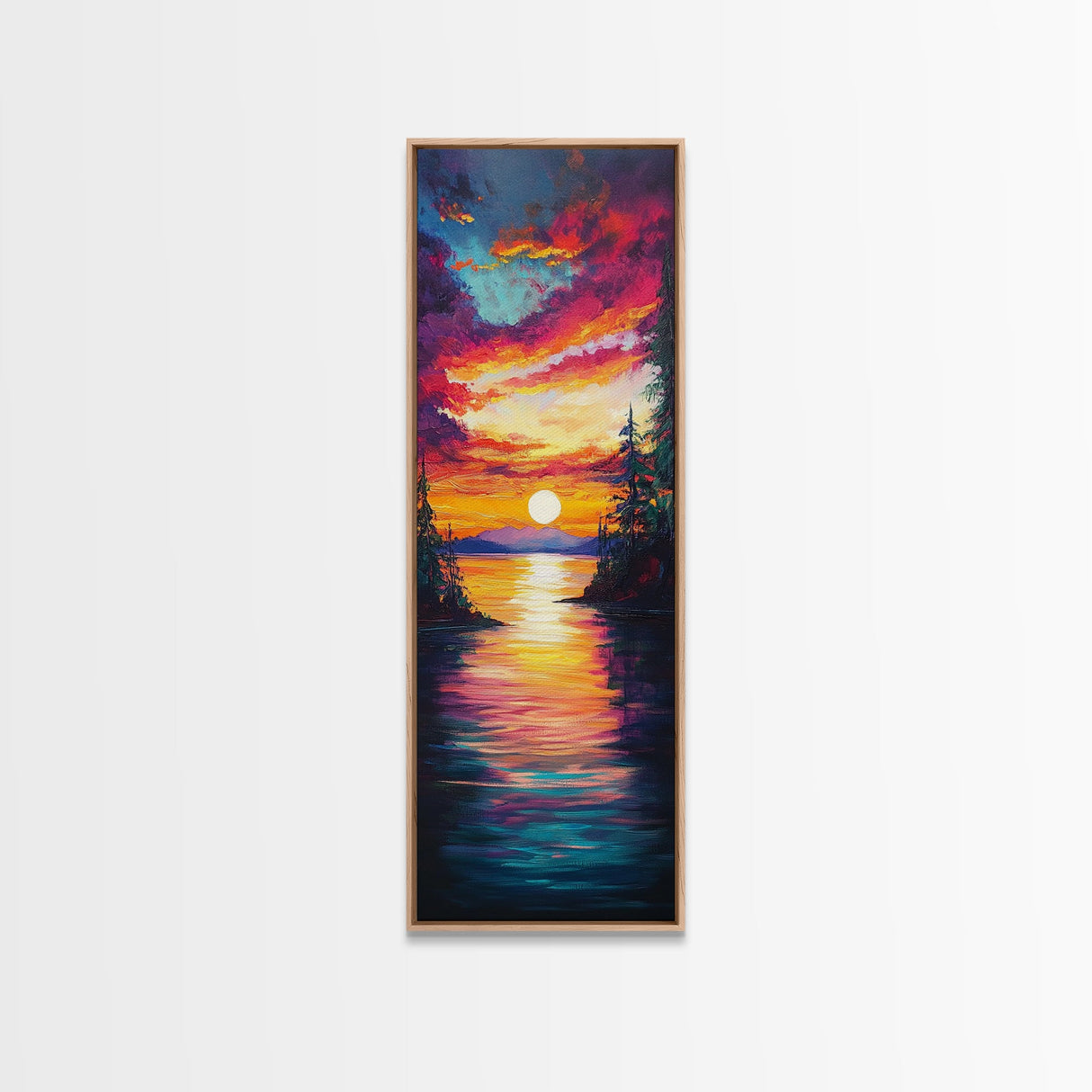 Ocean Waves, Pink Orange Sunset, Coastal Wall Art, Canvas Print, Surf Wall Art, Above Couch Art, Beach House Art