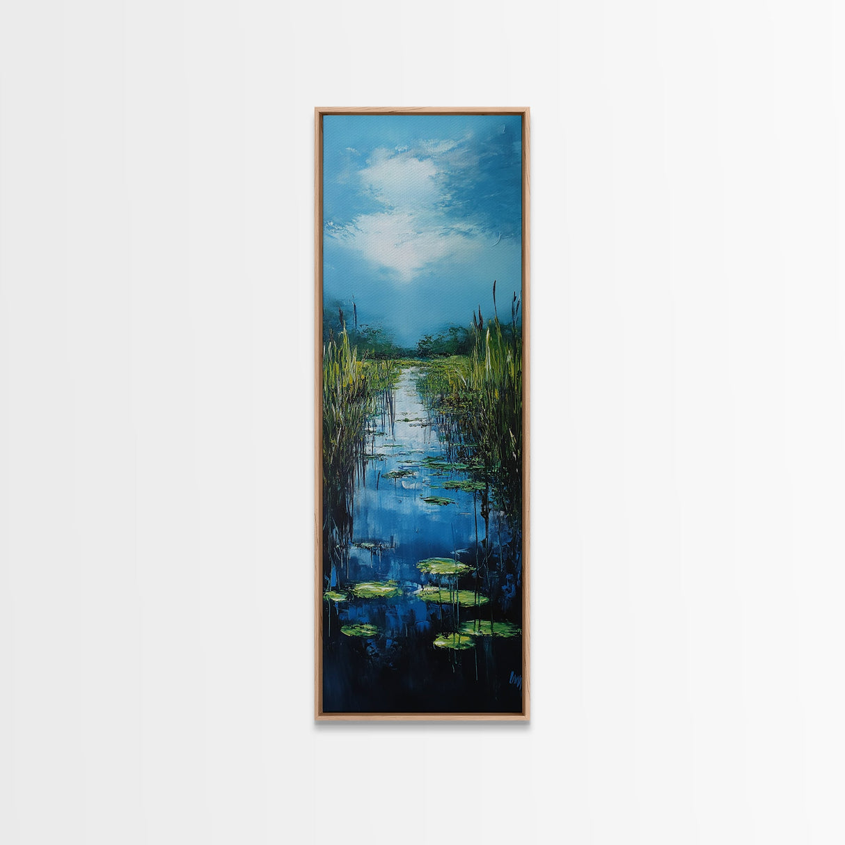 Marsh Painting, Coastal Landscape, Canvas Print, Lake Tahoe Art, Rustic Wall Art, Above Couch Art, Vertical Wall Art