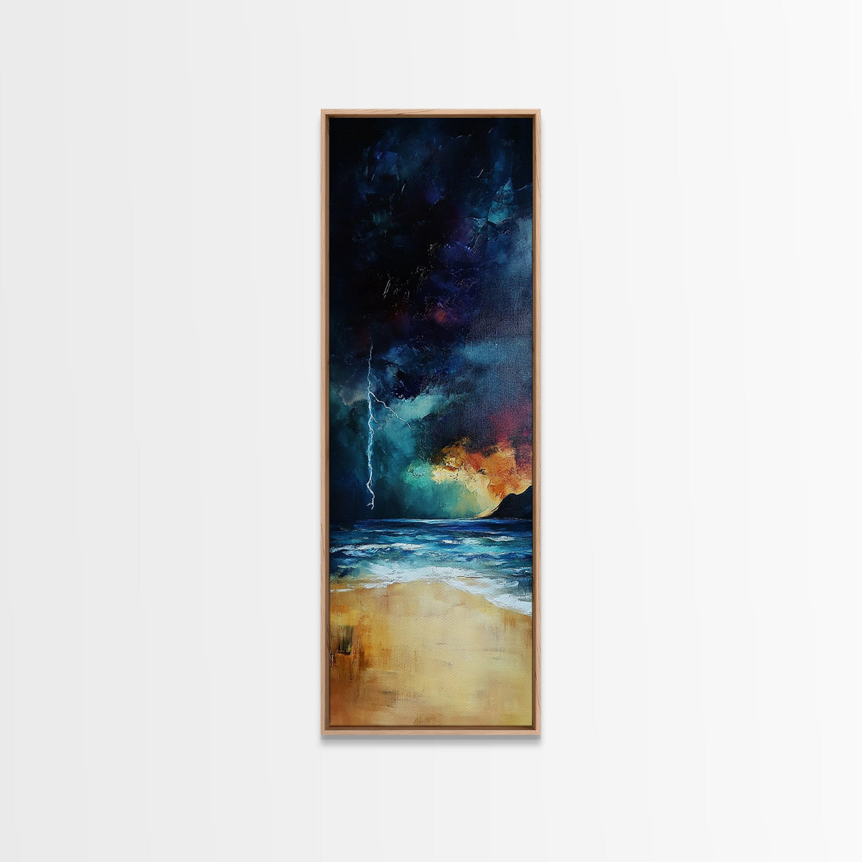 Stormy Ocean, Moody Art, Canvas Print, Nautical Painting, Dark Romance Painting, Coastal Wall Art, Living Room Art