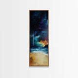 Stormy Ocean, Moody Art, Canvas Print, Nautical Painting, Dark Romance Painting, Coastal Wall Art, Living Room Art
