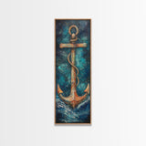 Anchor, Nautical Decor, Framed Canvas Print, nautical wall art, coastal decor, maritime art, rustic wall art, beach house decor, gift idea