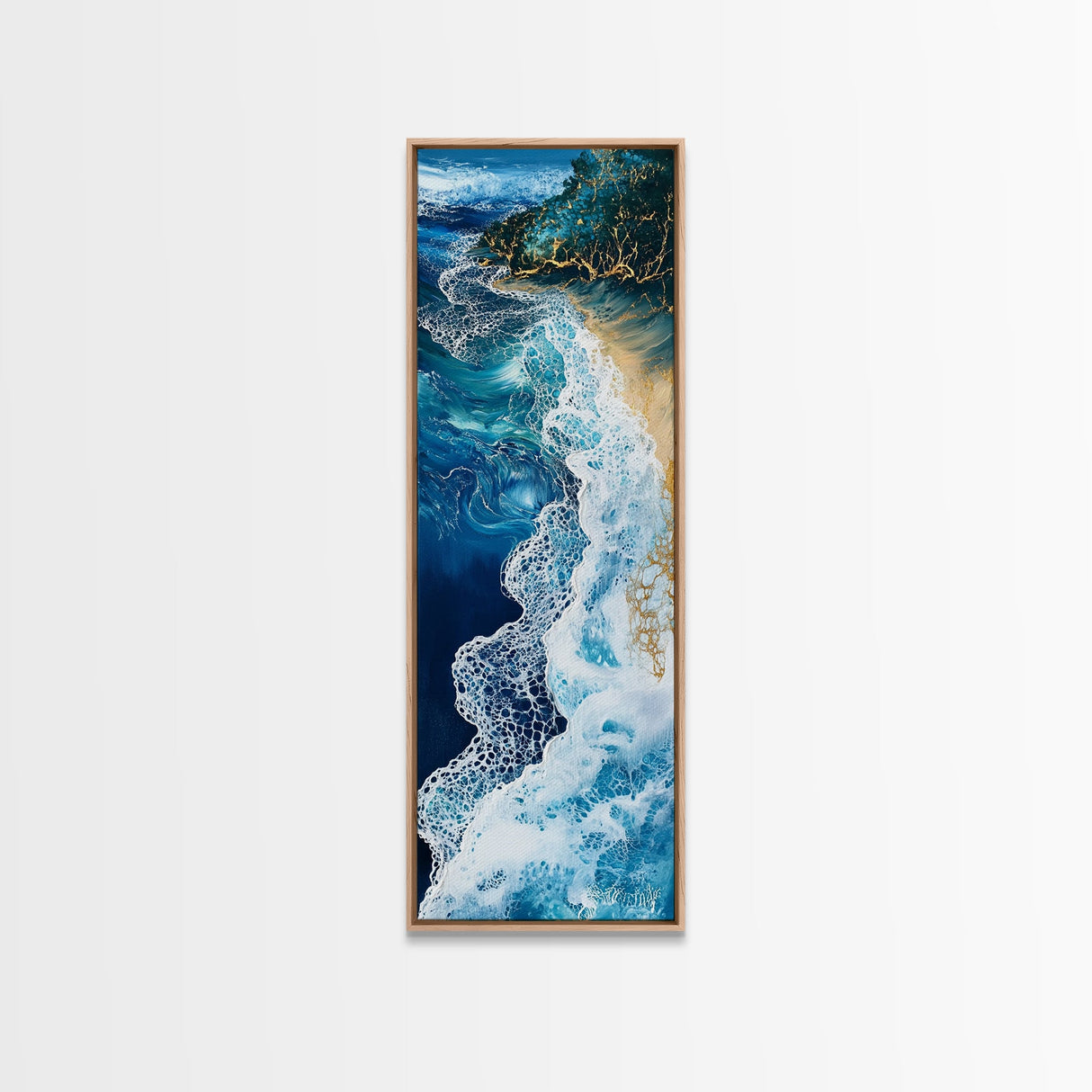 Abstract Ocean Painting, Nautical Wall Art, Coastal Wall Art, Seascape Painting, Blue and Green Wall Art, Canvas Print, Gift Idea