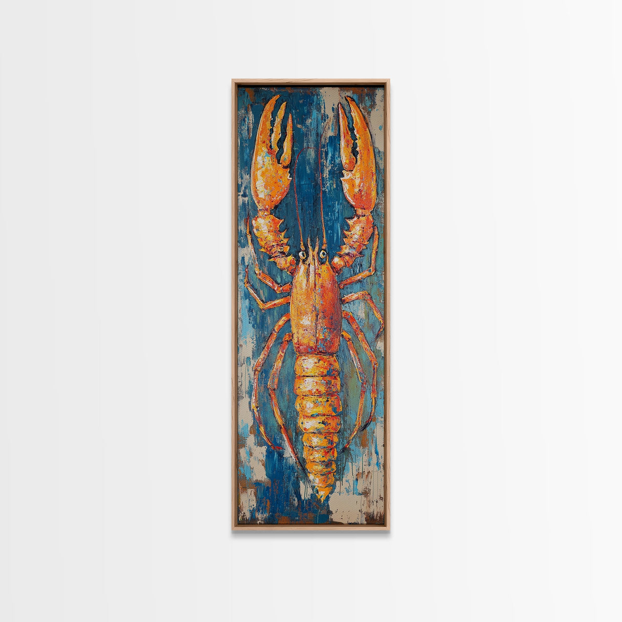 Lobster Painting, Coastal Wall Art, Nautical Decor, Seafood Art, Framed  Print, Rustic Wall Art, Farmhouse Art, Kitchen Wall Art