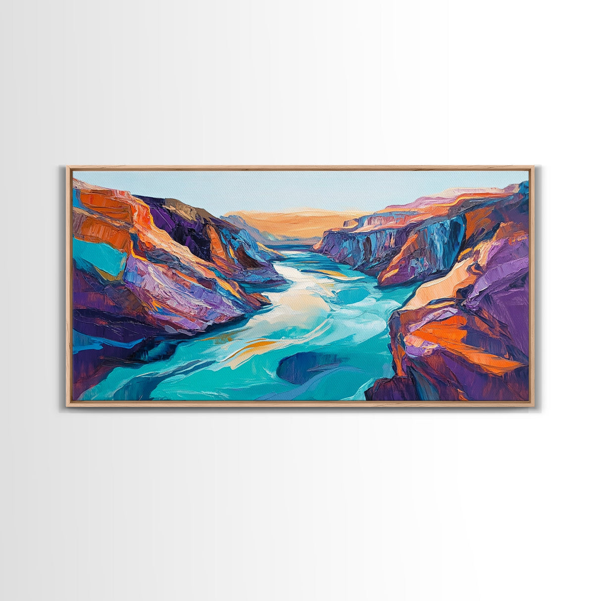 Grand Canyon, Southwest Wall Art, Extra Wide Art, Panoramic Painting, Landscape Painting, Above Bed Wall Art, Canvas Print