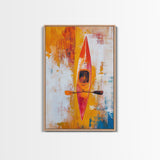 Kayak Painting, Nautical Wall Art, Coastal Cowgirl Wall Art, Rustic Decor, Abstract Boat Art, Ocean Painting, Canvas Print