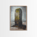 Ozymandias Art, moody art, coastal decor, wabi sabi art, rustic wall art, nautical decor, Framed Canvas Print, extra wide art