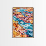 Abstract Swirls, Colorful Wall Art, Canvas Print, Geometric Art, Teal Wall Art, Whimsical Art, Psychedelic Painting, Modern Decor