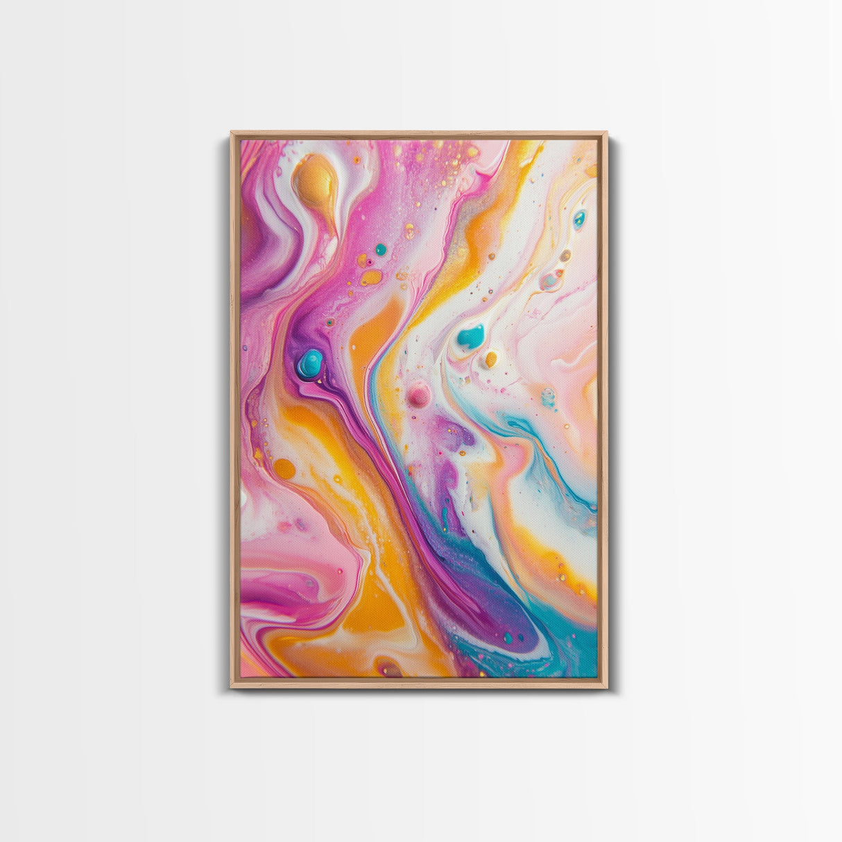 Fluid Art Painting, Psychedelic Wall Art, Colorful Abstract Art, Trippy Art, Bedroom Wall Art, Canvas Print, Swirl Paint Decor