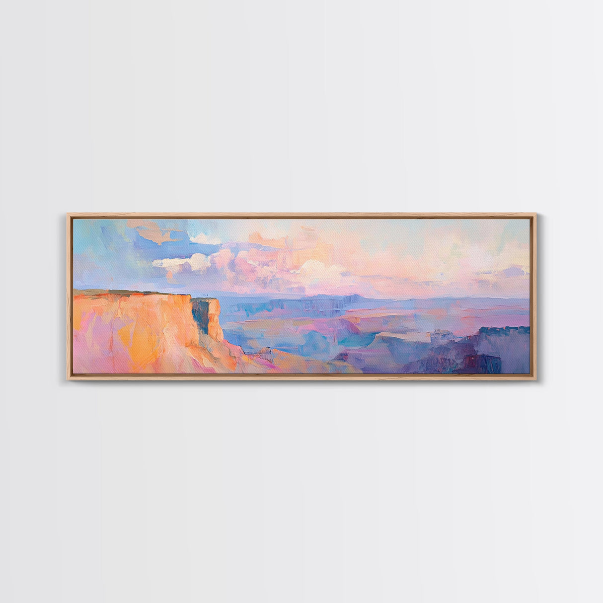 Grand Canyon Painting Canvas Print Desert Landscape Wall Art Southwest Home Decor Pastel Earth Tone Artwork Living Room or Office Accent