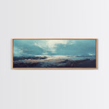 Moody Ocean Canvas Print Coastal Seascape Art, Abstract Blue Water Painting, Home Decor, Living Room Wall Art, Ocean Wall Art