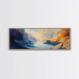 Print Ethereal Canyon Painting Misty River Landscape Wall Art Dreamy Nature Artwork Tranquil Modern Decor Bedroom