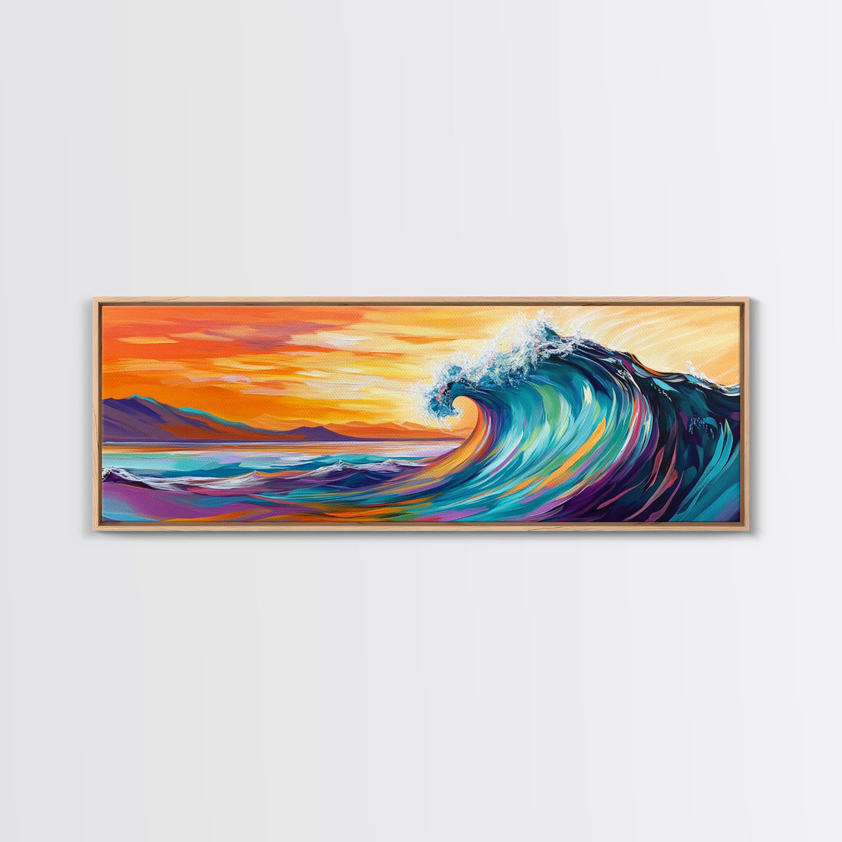 Ocean Wave, Dynamic Seascape Painting, Surfer’s Paradise Art, Coastal Decor, Canvas Print, Living Room Artwork, Beach House Art
