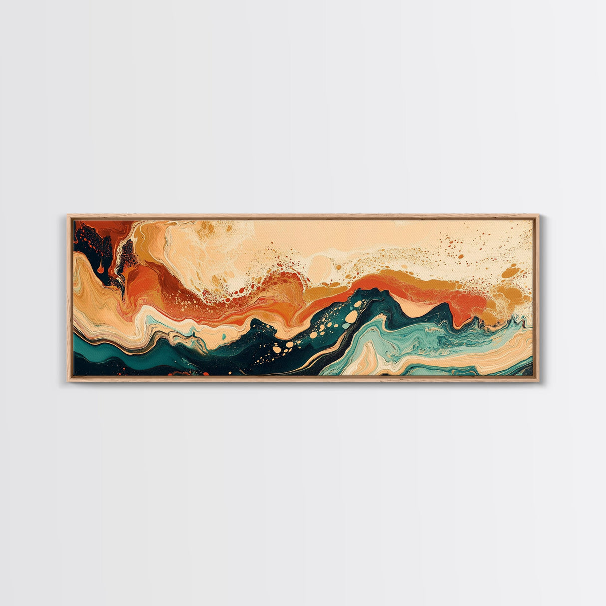 Earthy, Abstract, Swirl, Texture, Framed Canvas Print, Boho Wall Art, Warm Tones Painting, Living Room Decor, Modern Aesthetic