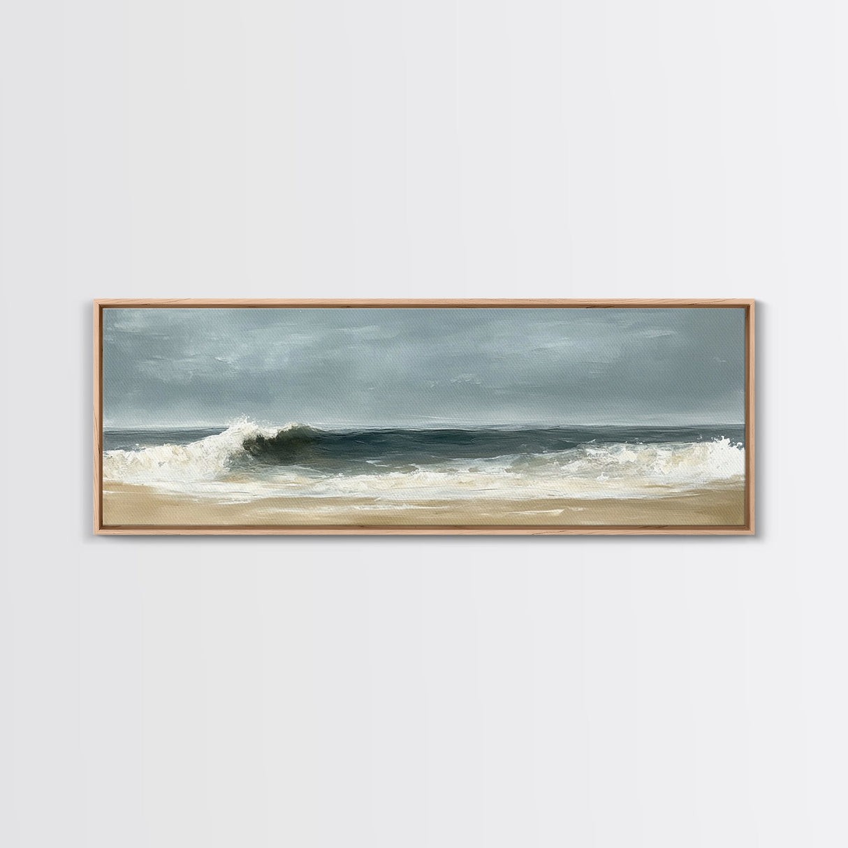 Stormy, Waves, Ocean, Moody, Canvas Print, Coastal Art, Nautical Wall Decor, Living Room Artwork, Dark Beach Painting