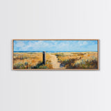 Sandy Path, Coastal Scene, Beach Landscape, Canvas Print, Nautical Wall Art, Summer Home Decor, Relaxing Art, Living Room Art