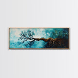 Twisted Roots, Sky Tree, Surreal Nature Art, Canvas Print, Abstract Landscape, Whimsical Wall Decor, Earthy Tones, Nature Inspired Art