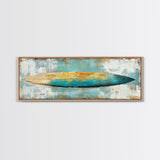 Surfboard Art, Beach Decor, Coastal Wall Art, Surfboard Painting, Beach Art, Bedroom Wall Art, Canvas Print, Framed Canvas Print