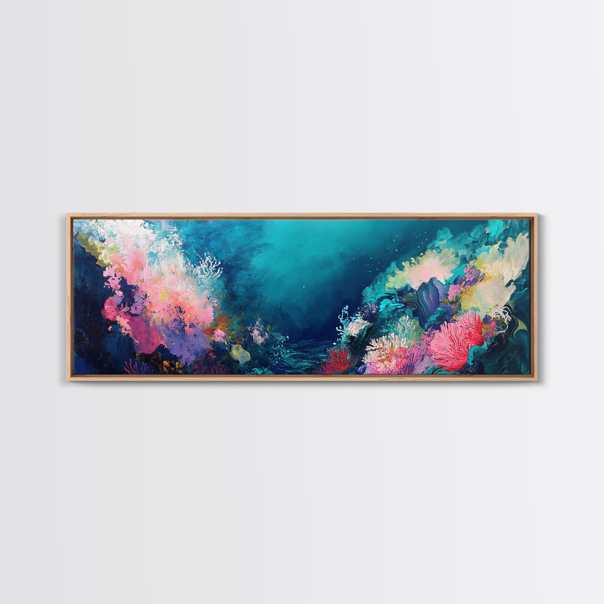 Underwater Coral Reef Canvas Print, Vibrant Ocean Life Wall Art, Marine Aesthetic, Coastal Home Decor, Sea Lovers Gift