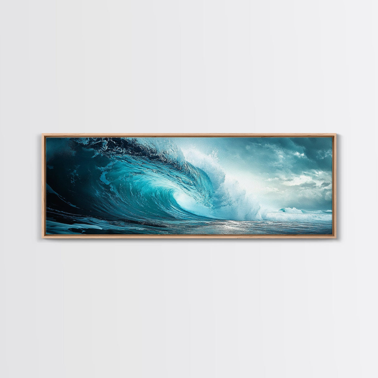 Turquoise Ocean Wave Canvas Print Coastal Photography Wall Art, Large Beach House Decor, Modern Living Room or Office Art, Gift Idea