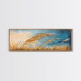 Golden Wheat in the Wind, Rustic Autumn Nature Wall Art, Warm Earthy Landscape Painting, Farmhouse Fall Decor, Cozy Home Artwork