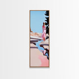 Woman, Sand Reflection, Dreamy Art, Canvas Print, Coastal Art, Minimalist Aesthetic, Soft Color Palette, Living Room Wall Art