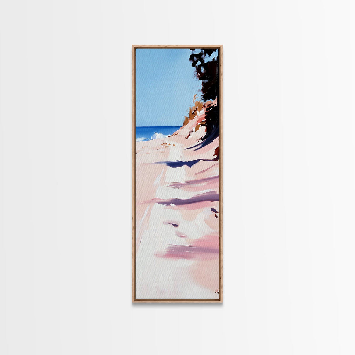 Beach Path, Sandy Shore, Tranquil Landscape, Canvas Print, Minimalist Wall Art, Nature Inspired Decor, Coastal Retreat, Serene Art