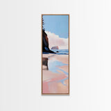 Tranquil Beach Scene, Coastal Canvas Print, Landscape Art, Sunset Decor, Serene Wall Art, Living Room Artwork, Beach Aesthetic