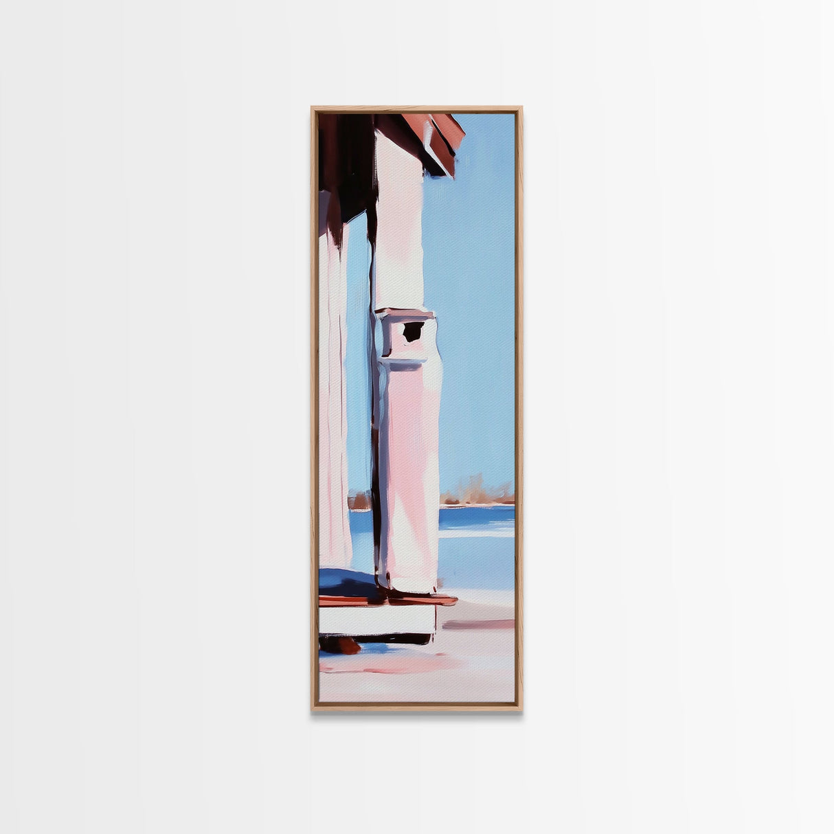 Porch Pillar Art, Rustic Farmhouse, Architectural Aesthetic, Neutral Home Decor, Country Living, Warm Tones, Canvas Print